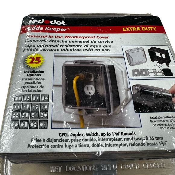 Red Dot Code Keeper Extra Duty Universal Weatherproof Electrical Cover NEW - Picture 3 of 5